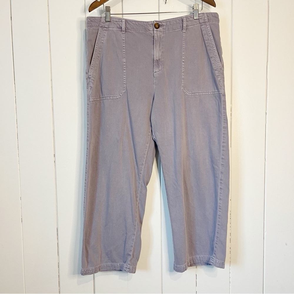 Joe Fresh Lavendar Wide Leg Cropped Pants. Size 14.
